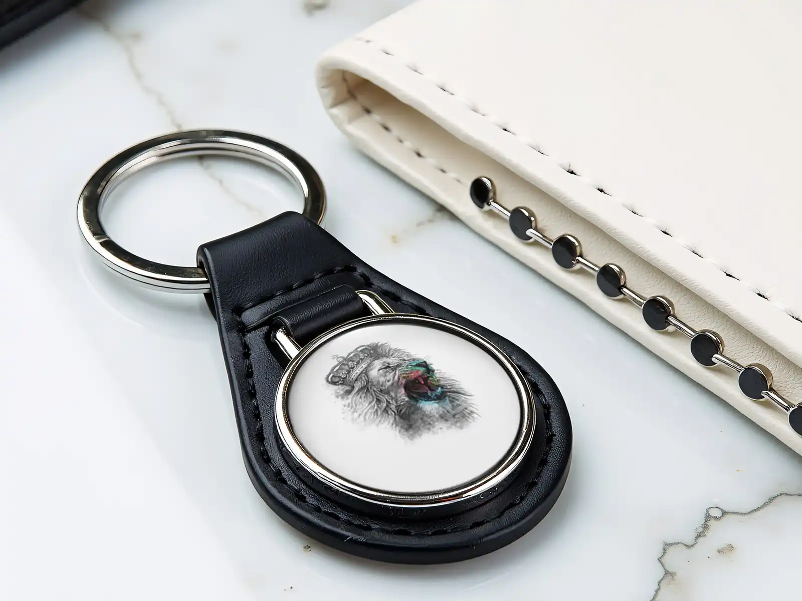 Leather Key Ring Holder Sturdy Max Tuning R Style